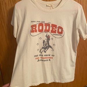 womens distressed rodeo tee